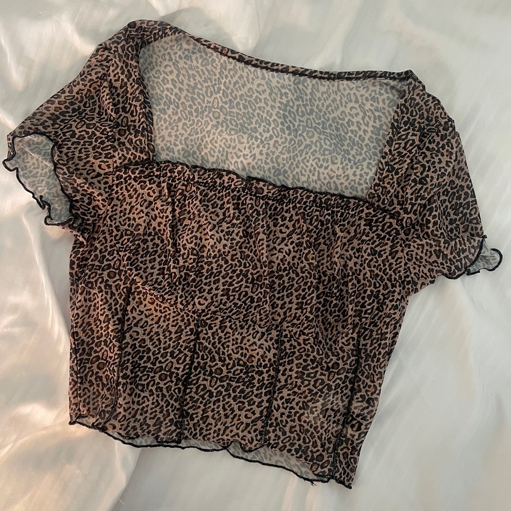 Leopard Print Crop Top